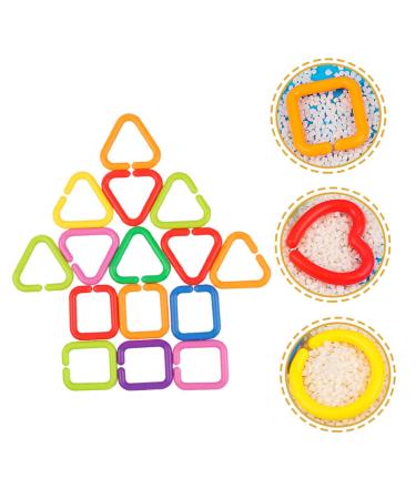 Shop Ibasenice 140 PTH Geometric Chain Buckle Baby Links - Colorful Sensory Rings for Newborns & Toddlers | 4-Piece Set (5.5x5.5cm) - Buy Online on GoSupps.com