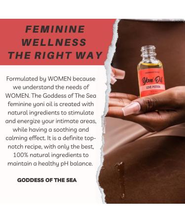 Rose Love Potion Yoni Oil - Stimulating Warm Sensation Feminine Care | Natural Ingredients for Odor, Razor Bumps & Dryness | 1 oz Glass Bottle with Dropper - Buy Online on GoSupps.com