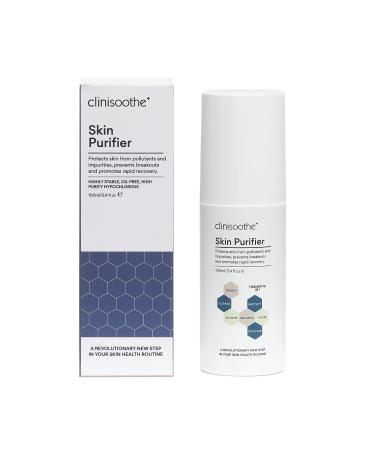Clinisoothe+ Skin Purifier 100ml - Spot and Acne Treatment For Face and Body Prevent Breakouts And Promote Rapid Recovery With Hypochlorous Technology - For All Skin Types - Pack of 1 Clear 100 ml (Pack of 1)