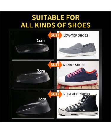 1 Pair Silicone Gel Height Increase Insole Heel Pads - 1cm Lift for Women - Buy Online on GoSupps.com