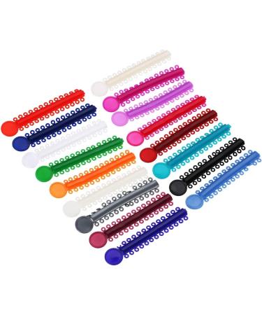Orthodontic Leaf Bandage - 40 Multicolored Bands for Tooth Correction Jaw-Friendly Rubber Bands & Ligature Rings for Braces - Buy Online on GoSupps.com