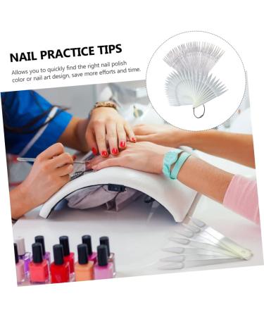 2 Sets Manicure Nail Display Color Cards Nail Sample Color Board False Nail Sample Sticks Nail Art Stiletto Tips Nail with Ring Tips Nail Sticks Nail Ring Plastic Sector Nail Piece - Buy Online on GoSupps.com