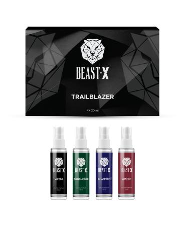 Pure.Sense BEAST - X Trailblazer Perfume Gift Set (Victor + Conqueror + Champion + Winner) | Long Lasting Men's Perfume Combo Pack Travel Set (4x20ml) 80ml
