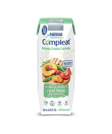 Compleat Tube Feeding Formula, Unflavored, 8.45 FL OZ (Pack of 24) Original 1.0 Unflavored