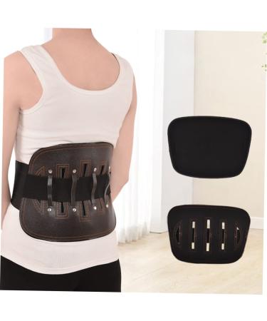 Adjustable Lower Back Support Brace for Men - Herniated Disc Protection & Waist Trainer Corset - Fajas Para Hombres - Comfortable Sweat Band 110X25X2cm Brown - Buy Online on GoSupps.com