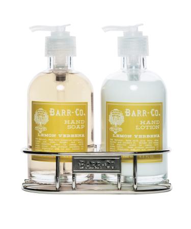 BARR-CO Lemon Verbera Scent Hand Soap& Body Lotion Duo with Caddy