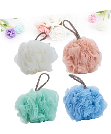 Healeved 4pcs Bathroom Accessories - Body Scrubber Loofah & Shower Sponge Set for Men & Women | Foam Bath Sponges for Clean & Refreshing Showers - Buy Online on GoSupps.com
