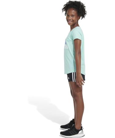 adidas Girls' Short Sleeve Cotton Tee - Easy Green - Size S (7/8) - Buy Online on GoSupps.com