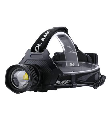 AMAKER LED Rechargeable Headlamp, 90000 Lumens Super Bright with 6 Modes & IPX7 Level Waterproof USB Rechargeable Zoom Headlamp, 90 Adjustable for Outdoor Camping, Running, Cycling,Climbing,Etc.