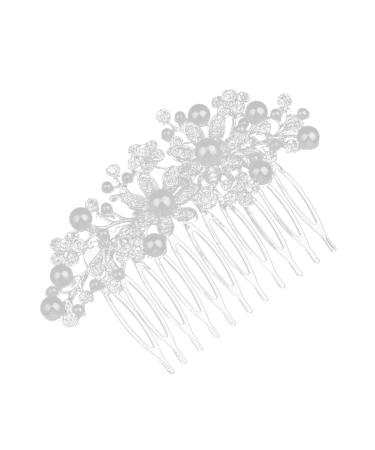 minkissy Bridal Hair Clip Womens Barrettes for Hair Women's Hair Accessories Pearl Hair Barrettes Women Hair Accessories Pearl Hair Pin Bride Hair Clip Women Hair Comb Miss Makeup Crown