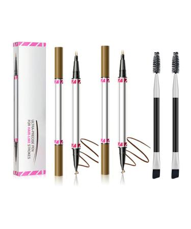 GodbTG 2 Sets Microblading Eyebrow Pencil Eyebrow Pencils for Women Eye Brow Tinting Kit 4 Dark Brown