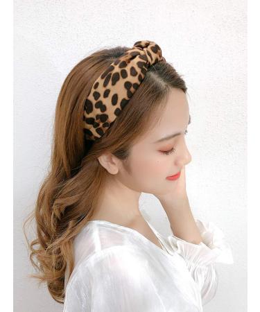 Stylish Leopard Print Hair Band for Women & Girls | Wide Knotted Headband & Hair Accessories - Buy Online on GoSupps.com