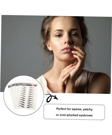 Didiseaon 4 sheets D Imitation Waterproof Tool Decal Makeup Temporary for Eyebrows Brow Grooming Transfers 21x14.8cm Black - Buy Online on GoSupps.com