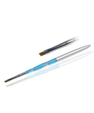 Design French brush for UV gel with slanted edge in turquoise RM Beautynails