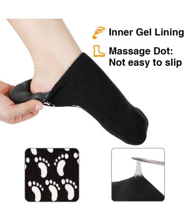 Codream Large Men's Moisturizing Gel Socks - Ultimate Treatment for Dry, Cracked Feet - 2 Pairs, Black, US Men 10-15 - Buy Online on GoSupps.com