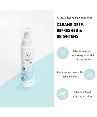 Snow Fox Cooling Foam Cleanser | Organic Aloe Vera Juice | 150 ml - Revitalize & Refresh Your Skin - International Shipping Available - Buy Online on GoSupps.com