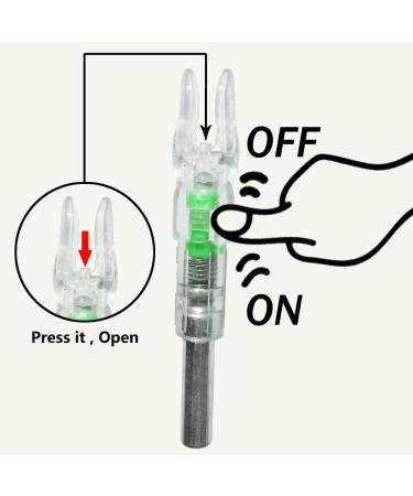 6PCS S Lighted Nock for Arrows - .244/6.2mm Inside Diameter LED Nocks for Archery Hunting (Green) - Pack of 6 - Buy Online on GoSupps.com