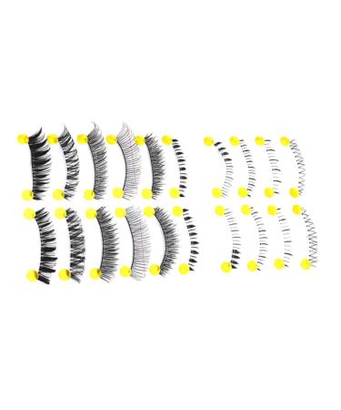 minkissy 10 Pairs Fake Eyelash Cross Eyelashes Fake Lashes Transparent Stalk False Eyelashes Handmade False Eyelashes Nude Makeup False Eyelashes Fake Eyelashes Black Japanese False Eyelash