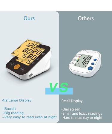 GreatPro Automatic Blood Pressure Monitor - 4.2'' Large Display, Voice Broadcast, Wide Cuff, 2 Users - Upper Arm BP Machine in Black - Buy Online on GoSupps.com