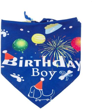 Dog Birthday Bandana Hat Set | Party Supplies for Small & Medium Dogs | Cute Blue Scarf for Puppy Celebrations - Buy Online on GoSupps.com