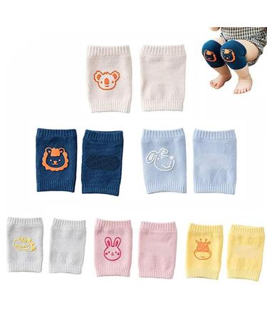 Hidetex Baby Knee Pads for Crawling Infant Kneepads Adjustable Elastic Leg Warmers Anti-Slip Leg Protector for Unisex Toddlers(6 Pairs)