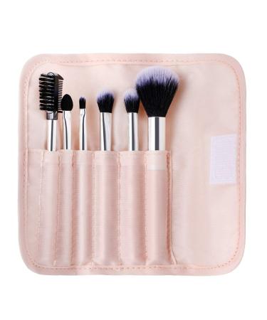 Synthetic Bristle Makeup Brush Set- Pink 7 Piece