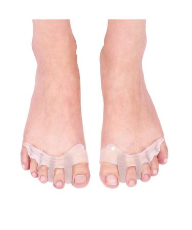 Gel Toe Separators Rubber Toe Stretchers Hammer Toe Spacer for Hallux Valgus Aid Splint Bunion Pain Relief Tired Achy Feet for Women and Men Wear in Shoes Resting at Home Sleeping