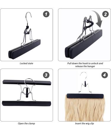 1 Set Of Hair Extension Rack 2 Black Hair Nets Wig Storage Bag Wig Storage Bag With Hook Black Wig Storage Bag Bracket - Buy Online on GoSupps.com