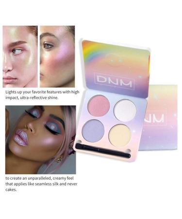 Allbesta 4 Colors Highlighter Chameleon Eyeshadow Palette - Pressed Powder High-Gloss Matte & Glitter Make-Up Set with Brush - International Shipping Available - Buy Online on GoSupps.com