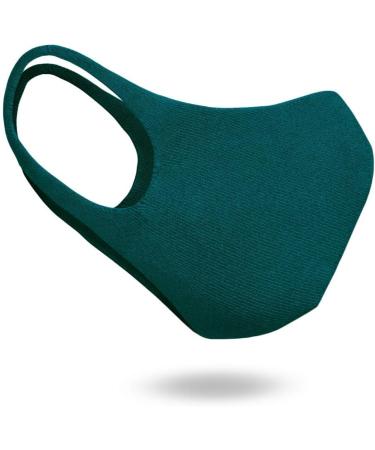 Knitido Comfy Mask - Organic Cotton Reusable Breathable Two-Layer Mask (Petrol) - Eco-Friendly Unisex Face Covering - Buy Online on GoSupps.com