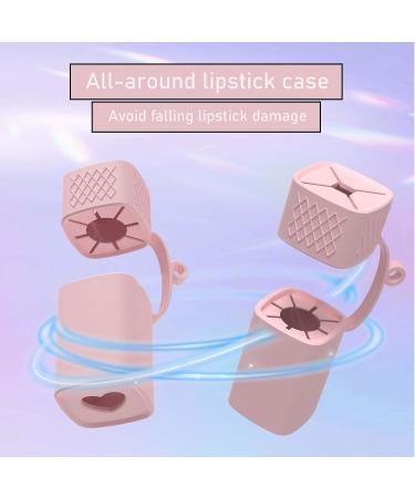 2 Pcs Silicone Lipstick Holder - Portable Lip Gloss Storage Pouch for Women & Girls - Versatile Travel Accessories (Pink & Blue - Buy Online on GoSupps.com