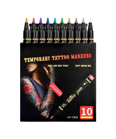 Body markers washable glitter kit 1 set of face painting pens cosmetic skin stencils colorful creative markers for children teens women men parties