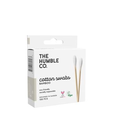 The Humble Co. natural cotton swab |White |Plastic -free biodegradable environmentally friendly vegan |Perfect for ears make-up pet care and cleaning (10 x 100) 10 x 100 white