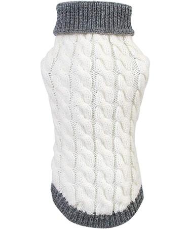 Buy Petyoung Dog Sweater Vest - Warm Knitting Coat for Small & Medium Dogs - Winter Pet Clothes in Beige - Buy Online on GoSupps.com