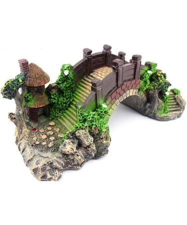 HPiano Aquarium Decoration Cave: Eco-Friendly Polyresin Bridge & Tree Trunk Ornament for Shrimp & Small Fish - Buy Online on GoSupps.com