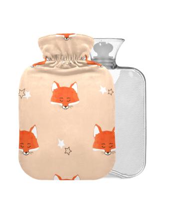 Foxes Hot Water Bottle without BAP with Cover 2L Large Hot Water Bag for Pain Relief Back Pain Heat and Cold Therapy