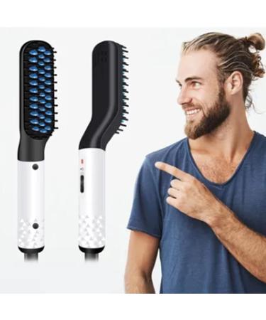 Electric Beard Straightener Brush - Portable PTC Heating Comb for Men's Hair Styling - Buy Online on GoSupps.com