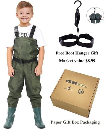 LANGXUN Kids Chest Waders - Lightweight & Breathable PVC Fishing Waders for Toddlers & Children - Waterproof Hutting Waders for Boys & Girls - Age 4/5 - Buy Online on GoSupps.com