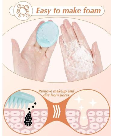 Set of 4 Silicone Facial Cleansing Brushes - Manual Pore Cleanser for Anti-Ageing - Sensitive Skin Suitable - Makeup Tool for All Skin Types (Colour Random) - Buy Online on GoSupps.com