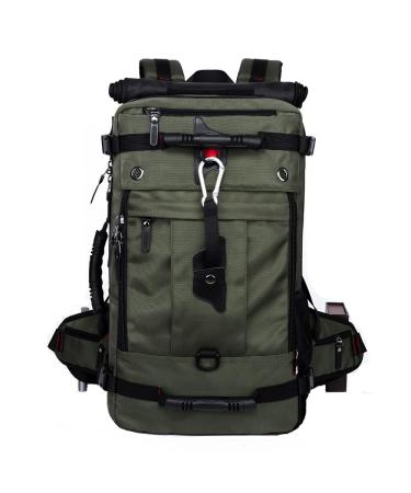 Kiepoar hiking backpack 40l travel backpack waterproof for outdoor sports travel 3 in 1 backpack shoulder bag shoulder bag crossbody and handbag large sports bag theft protection with shoe compartment green