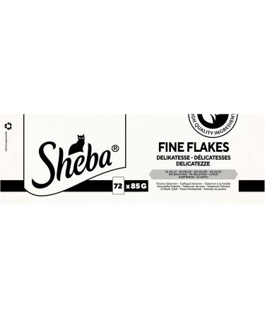 Sheba Katznassfutter Delicatesse in Jelly - 72x85g Fine Poultry Wet Cat Food (Duck Chicken & Turkey) - International Shipping Available - Buy Online on GoSupps.com