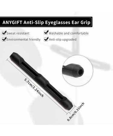 Buy Lusofie 24 pcs Silicone Glasses Slide Stopper Ear Clips - Soft Slide-Resistant Holder for Glasses & Sunglasses (Black White) - International Shipping Available - Buy Online on GoSupps.com