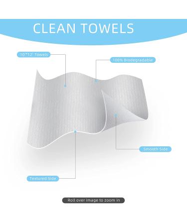 Atitifope Cleansing Towel 10x12 inch, 50 Count - Disposable Facial Towel for Wet and Dry Use - Makeup Remover Wipes in 1 Box - Buy Online on GoSupps.com