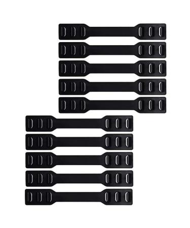 JHION 10 PCS Ear Strap Hook Safety Anti-Slip Comfortable 3 Gear Ear Cord Extension Buckle Ear Protector Holder Hook for Relieving Pressure and Pain for Ear black