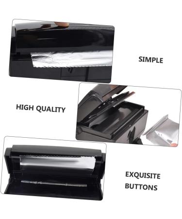 1pc Tin Foil Hairdressing Foil Dispenser Bin Organizer Foil Dispenser Fold Hairdressing Foil Cutting Machine Highlight Tool Abs Environmental Protection Material Black 17x9cm - Buy Online on GoSupps.com