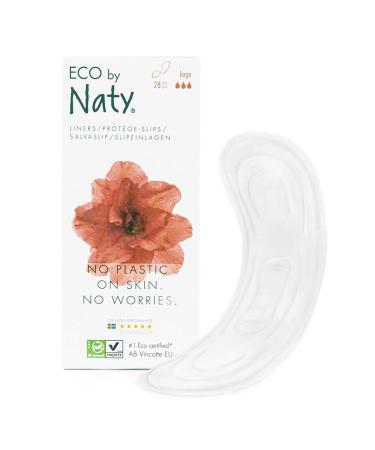 Eco by Naty Liners - Large 28 Liners. Plantbased Vegan and 0% Plastic