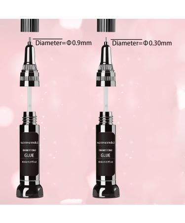 Senvenski Nail Rhinestone Glue Gel Set - 8ml x 2 with Brush & Pen Tip for Nail Art Decorations - Buy Online on GoSupps.com