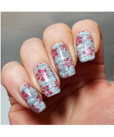 Snowflake Flowers Nail Stamping Plates | Autumn Winter Face Image Stencils for Boys & Girls | International Shipping - Buy Online on GoSupps.com