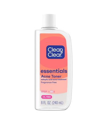 Clean & Clear Essentials Oil-Free Deep Cleaning Facial Astringent with Salicylic Acid Acne Medication for All Skin Types 8 fl. oz