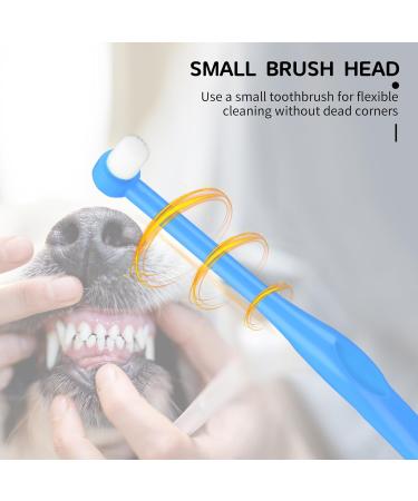 Ultra-Frame Nano Bristle Dog Toothbrushes - 3 Pack for Cats & Dogs | Gentle Dental Care for Sensitive Gums | Sky Blue - Buy Online on GoSupps.com